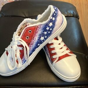 Red, White and Blue Tennis shoes